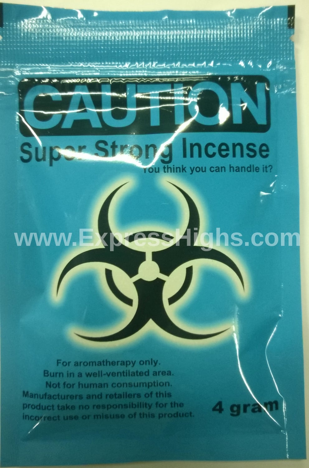 Caution Blue Herbal Incense 4g Pack Premium Aromatic Blend