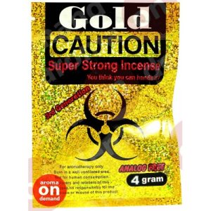 Caution Gold Herbal Incense 4G Pack Premium Aromatic Blend